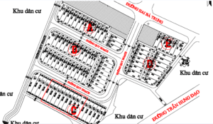 Giá khởi điểm và Sơ đồ phân lô Khu dân cư đường Hai Bà Trưng, khu phố 5 (tháng 5-6/2021).